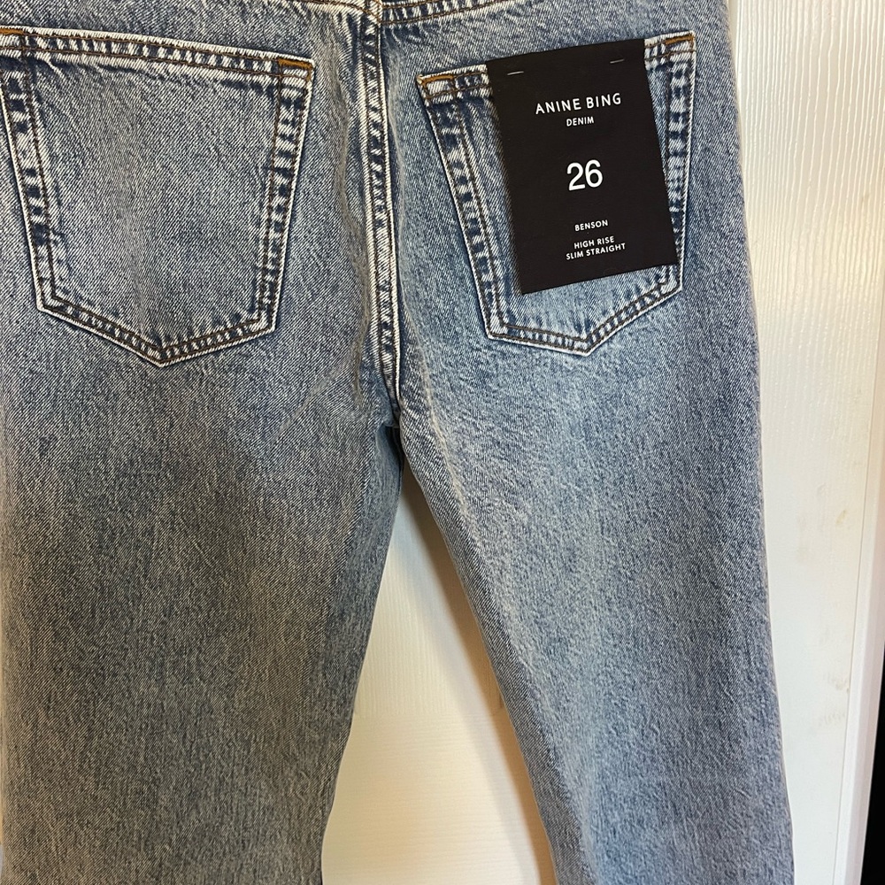 Anine Bing Light Blue Denim Pants